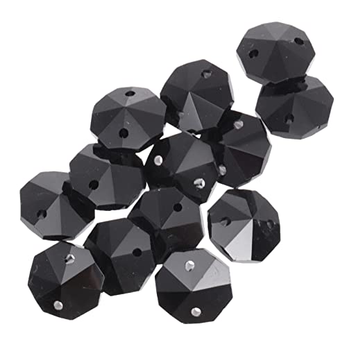 LOLIPPYY 40Stücke Achteckige Kristallglasperlen für DIY Schmuck Doppellochige Anhänger Kreative Bastelideen für Armbänder und von LOLIPPYY