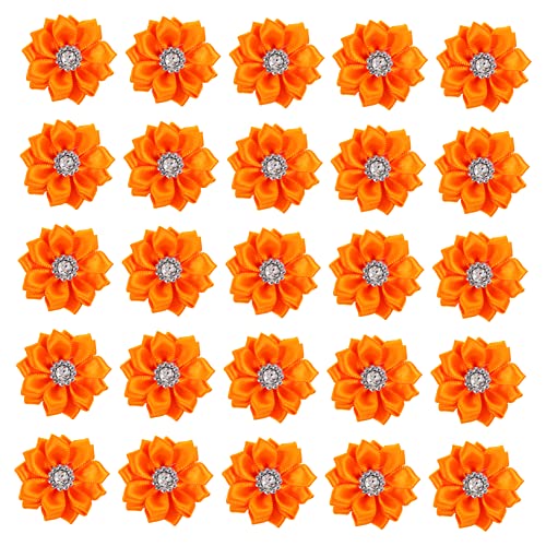LOLIPPYY 40Stücke Bandbögen mit Strass Applikationen für DIY Handwerk Dekorationen für Haaraccessoires und Bastelprojekte für Erwachsene von LOLIPPYY