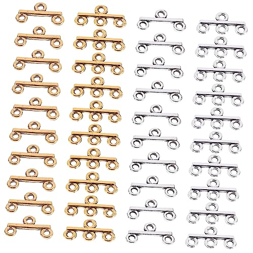 LOLIPPYY 40Stücke Schmuckverschlüsse Legierung Kettenanschlüsse für DIY und Armbänder Schmuckzubehör Antikem für Handwerksprojekte von LOLIPPYY
