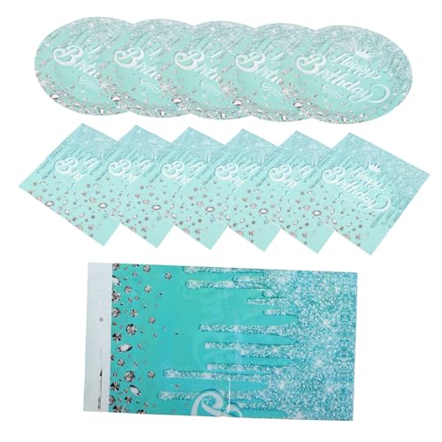 LOLIPPYY 41 Stück Geburtstagsparty liefert Glitzernde Dekoration Partyteller und Servietten Glitzer Tischdeko Geburtstagsdekorationen Teller für Mädchengeburtstage Papier Light Green LOLIPPYY 41 Stück Geburtstagsparty liefert Glitzernde Dekoration Partyteller und Servietten Glitzer Tischdeko Geburtstagsdekorationen Teller für Mädchengeburtstage Papier Light Green von LOLIPPYY
