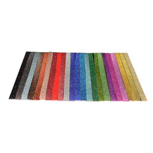 LOLIPPYY 460 Stück DIY Stern Faltpapier Glitzernde Regenbogen Papierstreifen in Farben Hochwertiges Bastelpapier für Origami Sterne Zubehör für Weihnachten und Kunstprojekte von LOLIPPYY