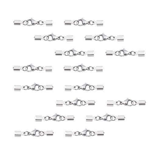 LOLIPPYY 48 Stück Teiliges Edelstahl Hummer verschluss Starke Schmuckzubehör Karabinerverschlüsse mit Ösen Langlebig und Rostfrei für Halsketten und Armbänder DIY anfertigung von LOLIPPYY