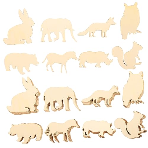 LOLIPPYY 48 Stück Teiliges Holztiere DIY Bastelbedarf Unfertige Tierformen Holz für Kreative Dekorationen und Bastelprojekte für Kunsthandwerk LOLIPPYY 48 Stück Teiliges Holztiere DIY Bastelbedarf Unfertige Tierformen Holz für Kreative Dekorationen und Bastelprojekte für Kunsthandwerk von LOLIPPYY