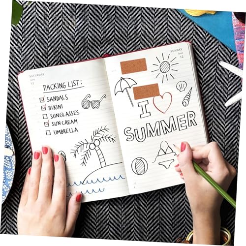 LOLIPPYY 48 Stück Teiliges Wasserdichte Kork etiketten Aufkleber Selbstklebend Beschreibbar für Haushaltsorganisation Tagebuch Klassifizierung Leicht Entfernbar Portable Label Sticker von LOLIPPYY