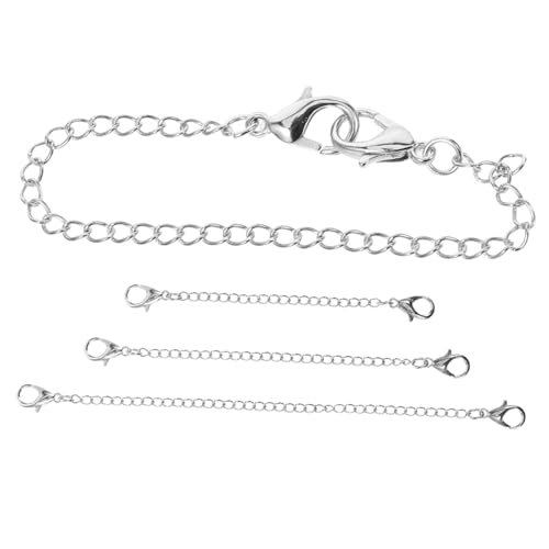 LOLIPPYY 4Stücke Halsketten Verlängerungsketten Armbandverlängerung Mit Hummerschnalle DIY Schmuckzubehör Für Kreationen Einfach Zu Verwenden Und Vielseitig Einsetzbar von LOLIPPYY