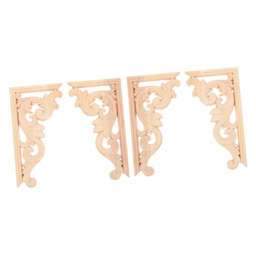 LOLIPPYY 4Stücke Holzapplikationen im Europäischen Stil Geschnitzte Möbelornamente Dekorative Onlays für Garderobe Installieren Verwenden Langlebig und Sicher LOLIPPYY 4Stücke Holzapplikationen im Europäischen Stil Geschnitzte Möbelornamente Dekorative Onlays für Garderobe Installieren Verwenden Langlebig und Sicher von LOLIPPYY