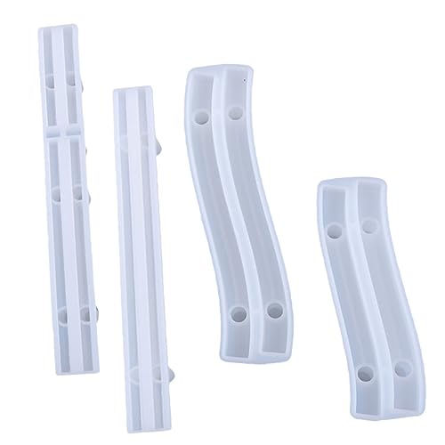 LOLIPPYY 4Stücke Silikonformen für Tablettgriffe DIY Epoxidharz Gießform für Handarbeiten für Servierbretter und Kunsthandwerk und Transparent Perfektes von LOLIPPYY