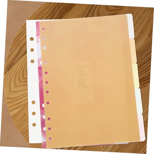 LOLIPPYY 5 Blätter Bunte Trennblätter für Ordner Abnehmbare Organizer seitenteiler mit Farbigen Tabs für Büro Schule und Notizbücher Kompatibel Ringbüchern von LOLIPPYY