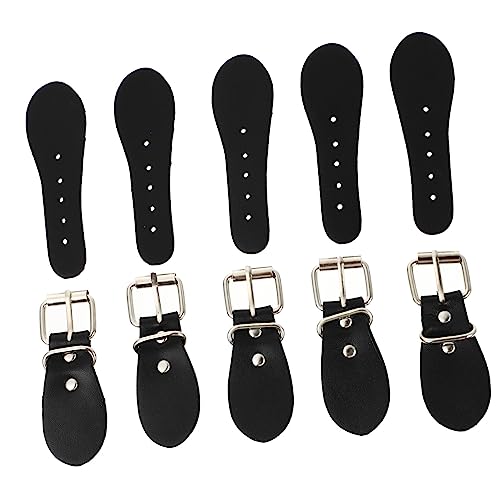 LOLIPPYY 5 Paare PU Leder Knebelverschlüsse zum Aufnähen Langlebige Ersatzknöpfe für Mäntel und Windbreaker DIY Toggle Buttons für Dufflecoat Overcoat und Strickjacken von LOLIPPYY