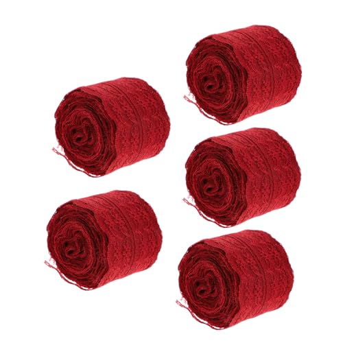 LOLIPPYY 5 Rollen 45 cm Spitze Bänder für Handwerk Spitzendekoration dünn Schleife Hochzeit ribbon schienbeinschoner tape geburtstags Geschenkband Spitzenband Polyestergarn LOLIPPYY 5 Rollen 45 cm Spitze Bänder für Handwerk Spitzendekoration dünn Schleife Hochzeit ribbon schienbeinschoner tape geburtstags Geschenkband Spitzenband Polyestergarn von LOLIPPYY