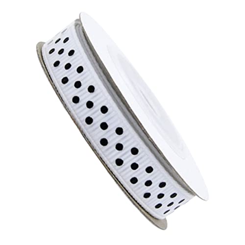 LOLIPPYY 5 Rollen 5 DOT DOT -Band drucken Partydekorationen Weiß dünnes Band Basteln Wickelband seidenband ribbon bastelzeug hochzeitsdeko Verpackungsband Partydekoration Handwerk von LOLIPPYY