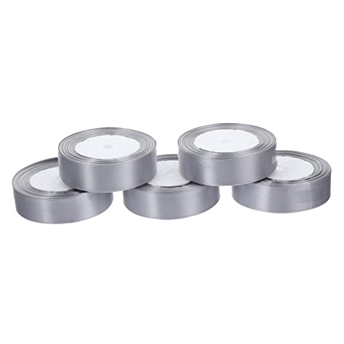 LOLIPPYY 5 Rollen Doppelseitiges Satinband Breit X Hochwertiges Polyester Geschenkband für DIY Basteln Hochzeitsparty Dekoration Geschenkverpackung Stilvolle Farbgestaltung von LOLIPPYY