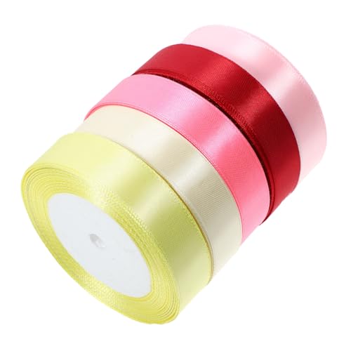 LOLIPPYY 5 Rollen Geschenkband Satinband Polyester Dekorationsband für Geschenkverpackung Schleifenbänder zum Basteln Party Deko Zubehör LOLIPPYY 5 Rollen Geschenkband Satinband Polyester Dekorationsband für Geschenkverpackung Schleifenbänder zum Basteln Party Deko Zubehör von LOLIPPYY