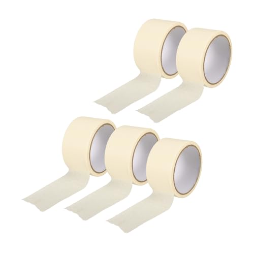 LOLIPPYY 5 Rollen Malerband Breit Lang Ablösbares Klebeband für Wand Kunstmalerei Professionelles Leicht Abreißbares Malerkrepp für Renovierung und Bastelprojekte von LOLIPPYY