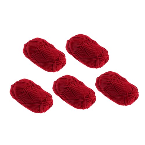 LOLIPPYY 5 Rollen Weiche Baumwollkordel zum Stricken und Häkeln Atmungsaktives Hautfreundliches Garn für DIY Bastelarbeiten und Handarbeiten Vielseitiges Baumwollgarn in Rostrot Flexibel LOLIPPYY 5 Rollen Weiche Baumwollkordel zum Stricken und Häkeln Atmungsaktives Hautfreundliches Garn für DIY Bastelarbeiten und Handarbeiten Vielseitiges Baumwollgarn in Rostrot Flexibel von LOLIPPYY