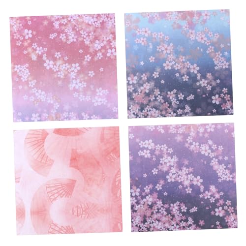 LOLIPPYY 5 Sätze Doppelseitiges Origami Papier Set Quadratisches Faltpapier mit Japanischen Kirschblüten Mustern für DIY Bastelprojekte und Handarbeiten von LOLIPPYY
