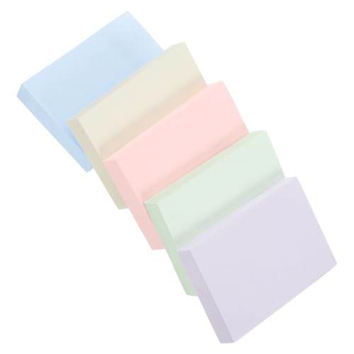 LOLIPPYY 5 Sätze Farbige Selbstklebende Haftnotizen Klein Praktisch Stark Haftend für Büro Schule Studium Multifunktional Handlich Leicht Tragbar Kawaii Memo Pads für Notizen und von LOLIPPYY