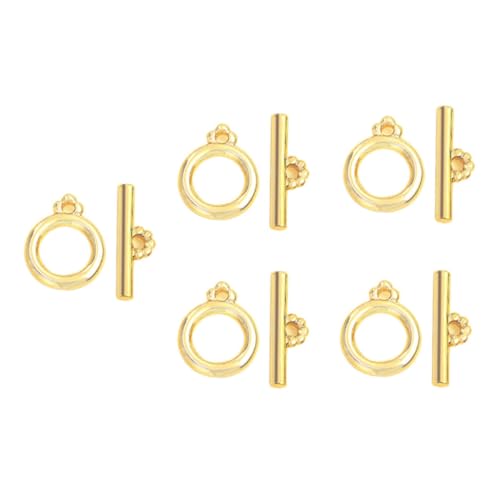 LOLIPPYY 5 Sätze Goldene Ot Verschlüsse Schmuckverbinder für DIY Halsketten Armbänder Langlebig Glänzend Schmuckzubehör für Handgefertigte Ketten und Reparaturen von LOLIPPYY