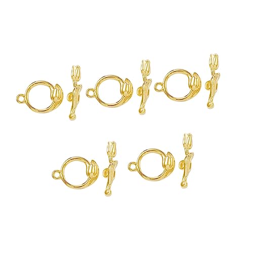 LOLIPPYY 5 Sätze Knebelverschluss Schmuckverschluss T Bar Verschluss Metall Verbindungsknopf DIY Schmuckherstellung Armband Halskette Verschluss Zubehör LOLIPPYY 5 Sätze Knebelverschluss Schmuckverschluss T Bar Verschluss Metall Verbindungsknopf DIY Schmuckherstellung Armband Halskette Verschluss Zubehör von LOLIPPYY