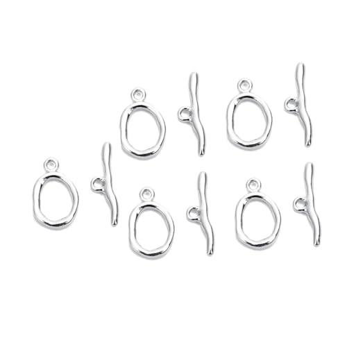 LOLIPPYY 5 Satz Teiliges DIY Schmuckverschluss Kupferbeschichtete Ot Bügel für Armbänder und für Schmuckherstellung Robust und Langlebig Silberfarbene Verbindungselemente von LOLIPPYY