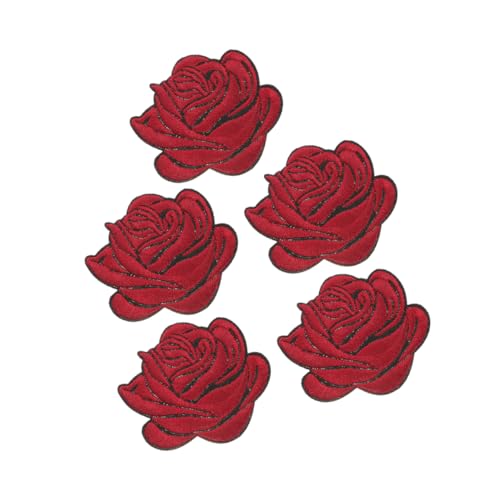 LOLIPPYY 5 Stück Blumenstickstätte Stickereien zum Aufbügeln Kleiderflicken Nähen von Flicken für die Reparatur von Kleidung Applikationen, Aufnäher Rucksack-Patches Polyester rot LOLIPPYY 5 Stück Blumenstickstätte Stickereien zum Aufbügeln Kleiderflicken Nähen von Flicken für die Reparatur von Kleidung Applikationen, Aufnäher Rucksack-Patches Polyester rot von LOLIPPYY