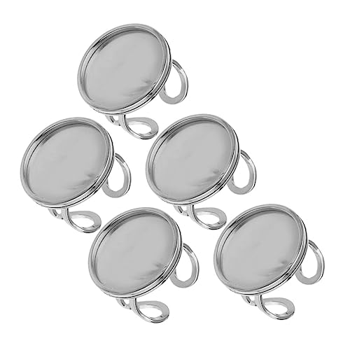 LOLIPPYY 5 Stück Einstellbare Edelstahlringe Rund Flacher Ringrohling DIY Schmuckherstellung Metallring Basis für Damen Herren Kreative Ringgestaltung LOLIPPYY 5 Stück Einstellbare Edelstahlringe Rund Flacher Ringrohling DIY Schmuckherstellung Metallring Basis für Damen Herren Kreative Ringgestaltung von LOLIPPYY