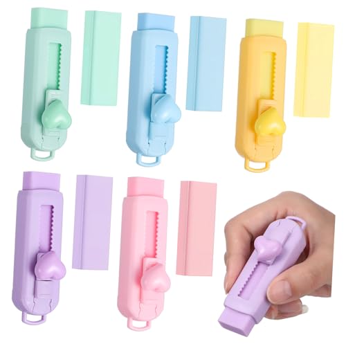 LOLIPPYY 5 Stück Einziehbare Radiergummis Bunte Radiergummi Stifte für Schüler Büro Künstler Präzises Schnelles Radieren Angenehmer Griff Krümelfrei Vielseitig Einsetzbar LOLIPPYY 5 Stück Einziehbare Radiergummis Bunte Radiergummi Stifte für Schüler Büro Künstler Präzises Schnelles Radieren Angenehmer Griff Krümelfrei Vielseitig Einsetzbar von LOLIPPYY