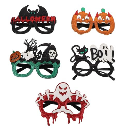 LOLIPPYY 5stücke Kürbisbrille Fledermaus Sonnenbrille Lustige Brille Für Halloween Party Kostümaccessoire Halloween Fotografie Requisiten Party Dekorationen von LOLIPPYY
