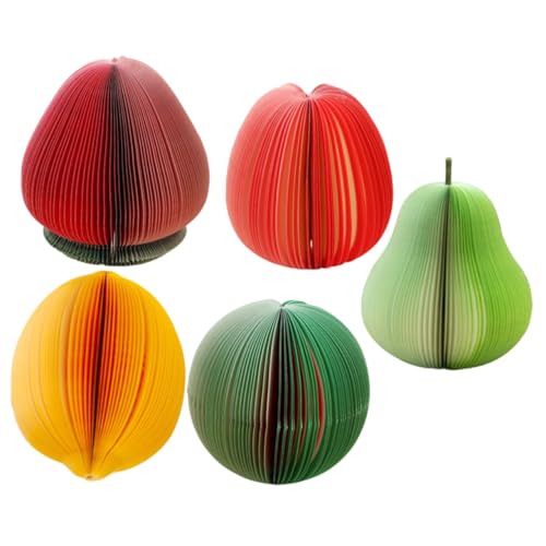 LOLIPPYY 5 Stück Obst Memo Sticker mit Herzförmigen Notizzetteln Ablösbar Buntes Design Wassermelone Apfel Erdbeere Zitrone Birne für Büro und Alltag Haftende Notizblätter LOLIPPYY 5 Stück Obst Memo Sticker mit Herzförmigen Notizzetteln Ablösbar Buntes Design Wassermelone Apfel Erdbeere Zitrone Birne für Büro und Alltag Haftende Notizblätter von LOLIPPYY