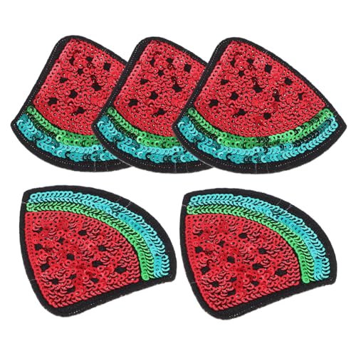 LOLIPPYY 5 Stück Teiliges Bestickte Wassermelonen Patches Cartoon Applikationen zum Aufnähen und Aufbügeln DIY Kleidung Aufnäher für Jacken Shirts Hüte Vielseitige Stoffaufbügler zur LOLIPPYY 5 Stück Teiliges Bestickte Wassermelonen Patches Cartoon Applikationen zum Aufnähen und Aufbügeln DIY Kleidung Aufnäher für Jacken Shirts Hüte Vielseitige Stoffaufbügler zur von LOLIPPYY