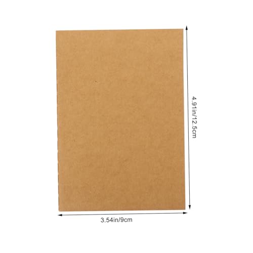 LOLIPPYY 5 Stück Teiliges Blanko Notizbuch Nachfüllset aus Kraftpapier Tragbare Pocket Journals als Tagebuch Schreibblock Skizzenheft Leicht und Platzsparend für Schule Büro Reisen von LOLIPPYY