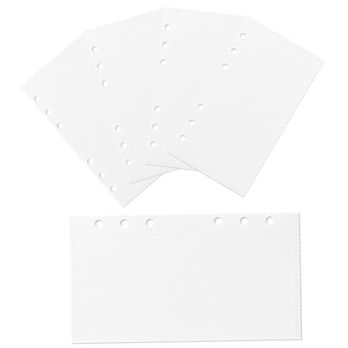 LOLIPPYY 5 Stück Teiliges Budget Einlagen aus Strapazierfähigem PP Vielseitige Lose Binder Taschen Tragbare Organizer Inserts für Geld Karten und Notizen Kompatibel mit Ringordnern von LOLIPPYY