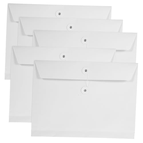 LOLIPPYY 5 Stück Teiliges Dokumententaschen aus Stabilem Papier Reißfest und Formbeständig Praktische Aktenordner für Büro und Schule Leicht zu Reinigen zur Aufbewahrung von Rechnungen und von LOLIPPYY