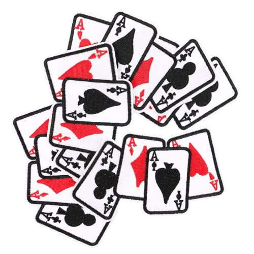 LOLIPPYY 5 Stück Teiliges Gestickte Poker Aufnähmotive aus Sicherem Dekorative Patches zum Aufbügeln und Reparieren von Kleidung Jeans Taschen und Rucksäcken Langlebig und Hautfreundlich LOLIPPYY 5 Stück Teiliges Gestickte Poker Aufnähmotive aus Sicherem Dekorative Patches zum Aufbügeln und Reparieren von Kleidung Jeans Taschen und Rucksäcken Langlebig und Hautfreundlich von LOLIPPYY