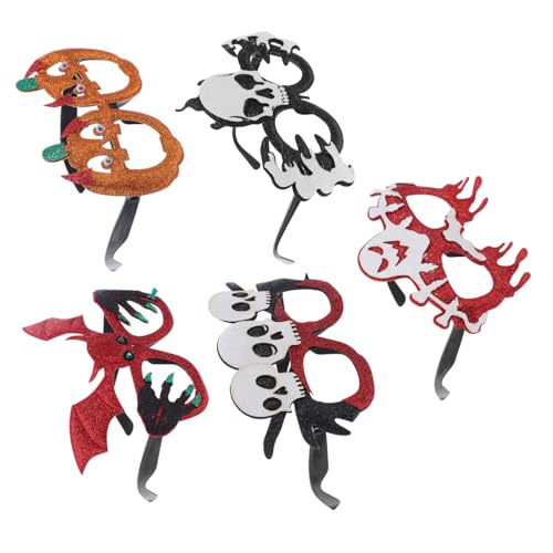 LOLIPPYY 5 Stück Teiliges Halloween Brillen für Geister Kürbis Fledermaus Schädel und Dämonenmotiven Leichte Partybrillen für Halloween Kostüm und Foto Requisiten LOLIPPYY 5 Stück Teiliges Halloween Brillen für Geister Kürbis Fledermaus Schädel und Dämonenmotiven Leichte Partybrillen für Halloween Kostüm und Foto Requisiten von LOLIPPYY