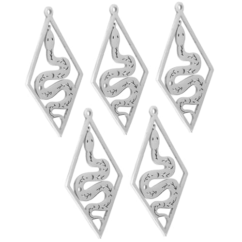 LOLIPPYY 5 Stück Teiliges Schmuckanhänger Schlange Diamant Stil Leichte DIY Ohrring und Armband Charms Vintage Schlange Totem Metallanhänger für Basteln und Schmuckherstellung LOLIPPYY 5 Stück Teiliges Schmuckanhänger Schlange Diamant Stil Leichte DIY Ohrring und Armband Charms Vintage Schlange Totem Metallanhänger für Basteln und Schmuckherstellung von LOLIPPYY