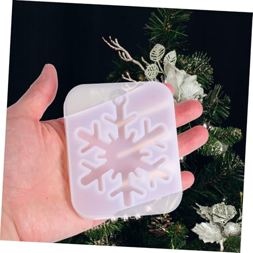 LOLIPPYY 5 Stück Teiliges Silikon schneeflocken DIY Epoxidharz Schmuckformen Flexible Gießformen für Anhänger Leicht Antihaftbeschichtet für Kreative Weihnachts Festtagsdekorationen von LOLIPPYY
