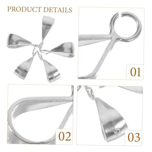 LOLIPPYY 5 Stück Teiliges Sterling Silber Anhängerverschluss für Schmuckherstellung Stabile Halskettenverbinder DIY Schmuckzubehör für Kettenanhänger und Armbandcharms LOLIPPYY 5 Stück Teiliges Sterling Silber Anhängerverschluss für Schmuckherstellung Stabile Halskettenverbinder DIY Schmuckzubehör für Kettenanhänger und Armbandcharms von LOLIPPYY