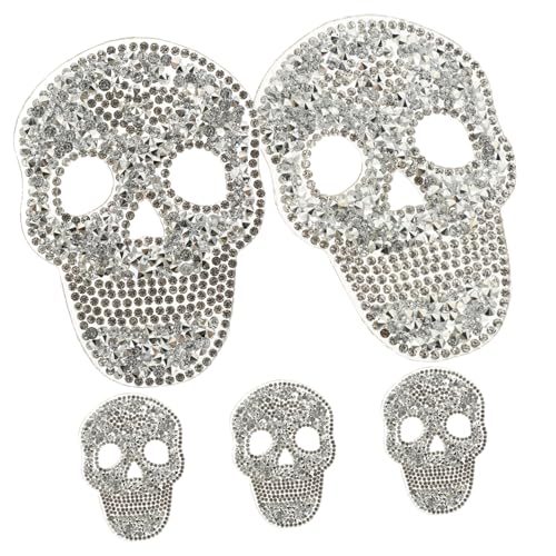 LOLIPPYY 5 Stück Teiliges Strass Bügelbild Totenkopf Patches zum Aufbügeln und Aufnähen Bestickte Reparaturflicken für Kleidung Taschen Hüte Jeans und Schuhe Langlebige DIY Dekoration LOLIPPYY 5 Stück Teiliges Strass Bügelbild Totenkopf Patches zum Aufbügeln und Aufnähen Bestickte Reparaturflicken für Kleidung Taschen Hüte Jeans und Schuhe Langlebige DIY Dekoration von LOLIPPYY