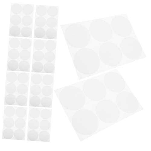LOLIPPYY 50 Blatt Weiße Beschreibbare Runde Dot Aufkleber aus Kupferbeschichtetem Papier mit Je Abziehbaren Klebepunkten Starke Haftung Wasserfest für Organisation Lagerung und Bürogebrauch von LOLIPPYY