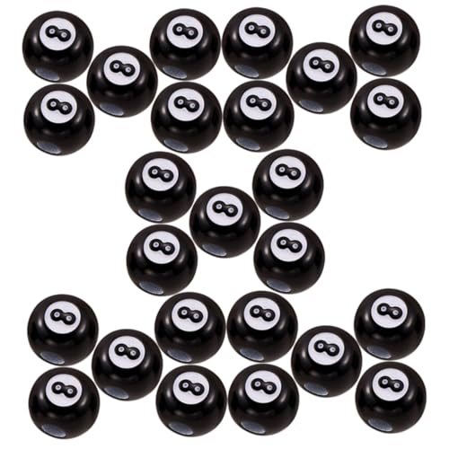 LOLIPPYY 50 Stück Acryl Billardperlen Schwarz Kugel Runde Schmuckperlen zum Auffädeln für DIY Armbänder Halsketten Bastelzubehör von LOLIPPYY
