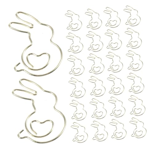 LOLIPPYY 50 Stück Büroklammern Bunny Form Metall Goldfarben Dekorative Hasen Lesezeichen Clips für Dokumentenorganisation Notizbücher Büro und Schule Stabile und Vielseitige Aktenklammern LOLIPPYY 50 Stück Büroklammern Bunny Form Metall Goldfarben Dekorative Hasen Lesezeichen Clips für Dokumentenorganisation Notizbücher Büro und Schule Stabile und Vielseitige Aktenklammern von LOLIPPYY