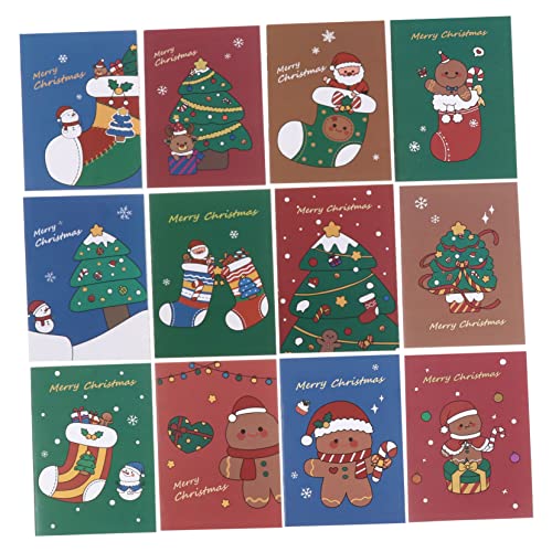 LOLIPPYY 50 Stück Cartoon Notizhefte Weihnachten Weihnachtsmotive Pocket Notizbuch Für Schüler Büro Weihnachten von LOLIPPYY