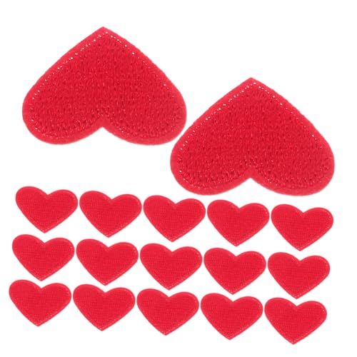 LOLIPPYY 50 Stück Herzförmige Bestickte Bügel Näh-aufnäher Herz Eisen-aufbügelflicken Kleidung Reparatur Patches für Schuhe Hüte Taschen DIY Applikationen von LOLIPPYY