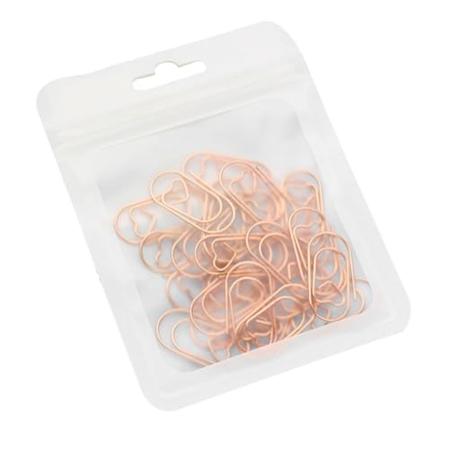 LOLIPPYY 50 Stück Herzförmige Büroklammern Roségold Paper Clips Kreative Bookmark Clips Für Büro Schule DIY Fotoalben Karten Umschläge LOLIPPYY 50 Stück Herzförmige Büroklammern Roségold Paper Clips Kreative Bookmark Clips Für Büro Schule DIY Fotoalben Karten Umschläge von LOLIPPYY