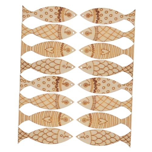 LOLIPPYY 50 Stück Holz Fischanhänger zum Bemalen Natürliche Holzfische mit Mediterraner Stil DIY Bastelzubehör für Kindergarten Kreativprojekte und Dekoration LOLIPPYY 50 Stück Holz Fischanhänger zum Bemalen Natürliche Holzfische mit Mediterraner Stil DIY Bastelzubehör für Kindergarten Kreativprojekte und Dekoration von LOLIPPYY
