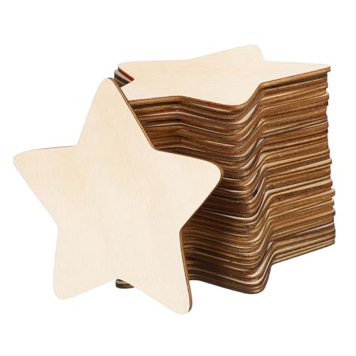 LOLIPPYY 50 Stück Holzscheiben Fünf Stern Form DIY Bastelchips Handbemalt Holzscheiben für Kreative Dekoration und Malerei LOLIPPYY 50 Stück Holzscheiben Fünf Stern Form DIY Bastelchips Handbemalt Holzscheiben für Kreative Dekoration und Malerei von LOLIPPYY