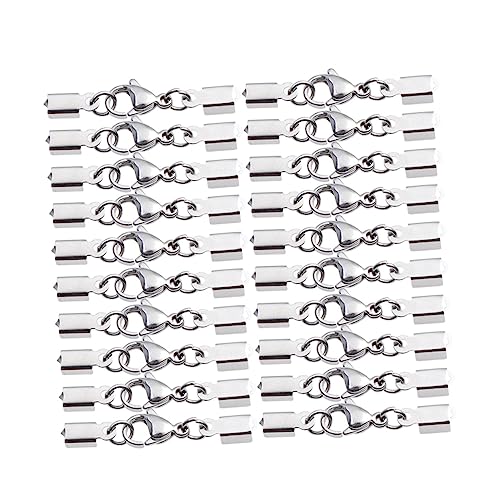 LOLIPPYY 50 Stück Krokodilhaken Verschlussclips für Schmuckherstellung für Armbänder und Schlüsselanhänger DIY Zubehör von LOLIPPYY