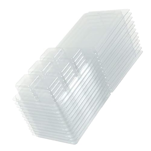 LOLIPPYY 50 Stück Kunststoff Verpackungsboxen Clamshell Formen für Wachsschmelze und Seifenherstellung Wiederverwendbar und Langlebig von LOLIPPYY