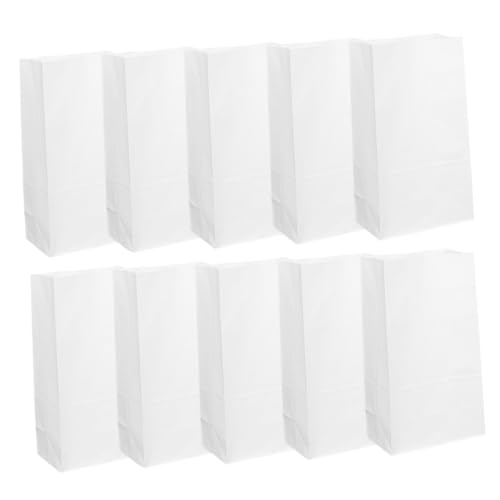 LOLIPPYY 50 Stück Lebensmittel Papiertüten mit Quadratischem Boden Weißes Kraftpapier Ölbeständig und Party Papiertüten für Snacks Brot Süßigkeiten und Gebäck LOLIPPYY 50 Stück Lebensmittel Papiertüten mit Quadratischem Boden Weißes Kraftpapier Ölbeständig und Party Papiertüten für Snacks Brot Süßigkeiten und Gebäck von LOLIPPYY